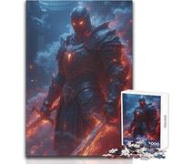 1000 Piece Jigsaw Puzzles for Teenagers Jigsaw Fiery Knight Beautiful Design Game Difficult Hard Art Work Gift Size 38x52cm