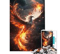 1000 Piece Jigsaw Puzzles for Teenagers Jigsaw Fiery Phoenix for Birthday, Chrismas A Work of Art Impossible Game for And from 14 Years And over (50x75cm)