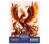 1000 Piece Jigsaw Puzzles for Teenagers Jigsaw Fiery Phoenix in Flight Adult Jigsaw Puzzle Hands-on Game For Family Fun Help The Brain Exercise 52x38cm/1000pcs