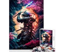 1000 Piece Jigsaw Puzzles for Teenagers Jigsaw Fighting Japanese Samurai Brain Teaser Game for The Whole Family Toy Wall Decor Parent-child Interaction (50x75cm)