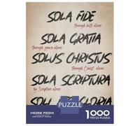 1000 Piece Jigsaw Puzzles for Teenagers Jigsaw Five Solas Print Adult Jigsaw Puzzle Relax Games Wall Art Unique Birthday And Gifts 38x26cm/1000pcs
