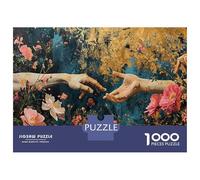 1000 Piece Jigsaw Puzzles for Teenagers Jigsaw Floral Hands A Touch of Nature's Beauty Jigsaw Puzzle DIY Toys For Family Fun for Birthday, Chrismas 52x38cm/1000pcs