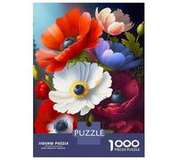 1000 Piece Jigsaw Puzzles for Teenagers Jigsaw Flowers Mom Mother Anemone Jigsaw Puzzle Anti-Stress Toys Wall Decoration for Birthday, Chrismas 70x50cm/1000pcs