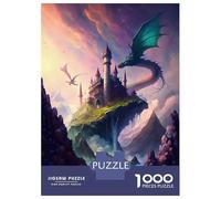 1000 Piece Jigsaw Puzzles for Teenagers Jigsaw Flying Dragin in Palace Adult Puzzles Relax Games Presents for Women Help The Brain Exercise 70x50cm/1000pcs