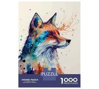 1000 Piece Jigsaw Puzzles for Teenagers Jigsaw Fox Head Painting Jigsaw for Adults Hands-on Game But Fun And Humorous Help The Brain Exercise 70x50cm/1000pcs