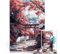 1000 Piece Jigsaw Puzzles for teenagers Jigsaw Fox of the Mount Fuji Lustige Spiele Geschenke für Freunde und Familie75x50cm