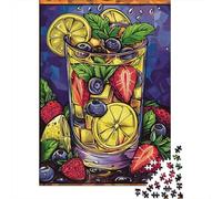 1000 Piece Jigsaw Puzzles for Teenagers Jigsaw Fruit Infused Water Art Print-2 Puzzles for Adults Anti-Stress Toys Presents for Women for Birthday, Chrismas 52x38cm/1000pcs