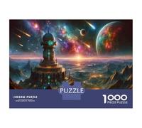 1000 Piece Jigsaw Puzzles for Teenagers Jigsaw Galactic Tower Space Exploration Hub Teenager Puzzles Hands-on Game Wall Decoration Unique Birthday And Gifts 70x50cm/1000pcs