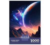 1000 Piece Jigsaw Puzzles for Teenagers Jigsaw Galactic Twilight Planet Jigsaw Puzzle Fun Games Difficult Challenge Help The Brain Exercise 38x26cm/1000pcs