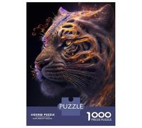 1000 Piece Jigsaw Puzzles for Teenagers Jigsaw Galaxy Gold Tiger Animal Puzzle for Adults Relax Games Home Decoration Stress Reduction Gifts 52x38cm/1000pcs