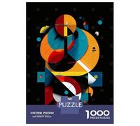 1000 Piece Jigsaw Puzzles for Teenagers Jigsaw Geometric Orbit - Modern Abstract in Motion Jigsaw Hands-on Game Hand Speed Race Deal As Gifts for The Whole Family 38x26cm/1000pcs