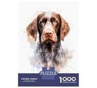 1000 Piece Jigsaw Puzzles for Teenagers Jigsaw German Wirehaired Pointer Puzzles for Adults Toy Wall Decor Stress Reliever Unique Birthday And Gifts 52x38cm/1000pcs