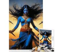 1000 Piece Jigsaw Puzzles for Teenagers Jigsaw Goddess Kali Educational Toy Gifts Ideas Hands-on Game Artists Collection, Fine Art Size 50x75cm