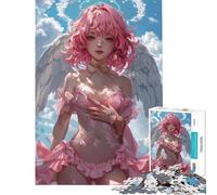 1000 Piece Jigsaw Puzzles for Teenagers Jigsaw Godly Angel Anime Girl Difficult And Challenge Home Art Decor AntiStress Toys Suitable for Ages 14 And Up (38X26cm)