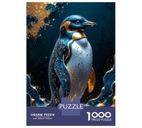 1000 Piece Jigsaw Puzzles for Teenagers Jigsaw Gold Penguin Kintsugi Art Jigsaw Family Game Hand Speed Race Unique Birthday And Gifts 52x38cm/1000pcs