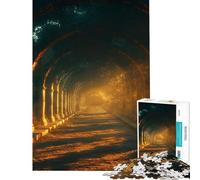 1000 Piece Jigsaw Puzzles for Teenagers Jigsaw Golden Archway Path Aqueduct Teenager Puzzles Hands-on Game Difficult Hard Help The Brain Exercise (Size 38x52cm)