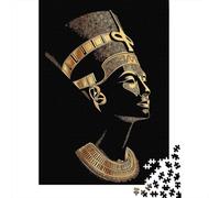 1000 Piece Jigsaw Puzzles for Teenagers Jigsaw Golden Egyptian Queen Profile Puzzle for Adults DIY Toys But Fun And Humorous for Birthday, Chrismas 70x50cm/1000pcs