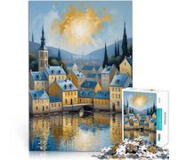 1000 Piece Jigsaw Puzzles for teenagers Jigsaw Golden Hour Cityscape Präzisionsschnitt Geburtstagsgeschenke75x50cm