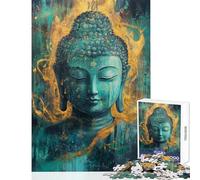 1000 Piece Jigsaw Puzzles for Teenagers Jigsaw Golden Serenity Buddha's Embrace Jigsaw for Adults Fun Games A Work of Art Deal As Gifts for The Whole Family (Size 38x52cm)