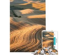 1000 Piece Jigsaw Puzzles for Teenagers Jigsaw Golden Wheat Fields at Sunset Adult Puzzles Relaxing Games But Fun And Humorous Deal As Gifts for The Whole Family (Size 38x52cm)