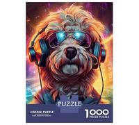 1000 Piece Jigsaw Puzzles for Teenagers Jigsaw Goldendoodle Cyberpunk Jigsaw Puzzle Anti-Stress Toys Wall Decoration for Birthday, Chrismas 70x50cm/1000pcs
