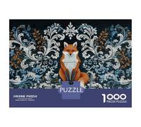 1000 Piece Jigsaw Puzzles for Teenagers Jigsaw Gothic Fox Wall Art Puzzles for Adults Anti-Stress Toys Presents for Women for Birthday, Chrismas 38x26cm/1000pcs