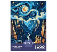 1000 Piece Jigsaw Puzzles for Teenagers Jigsaw Grand Canyon Night Sky Art Jigsaw Puzzle Brain Teaser Game Home Decoration Deal As Gifts for The Whole Family 38x26cm/1000pcs