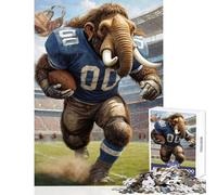 1000 Piece Jigsaw Puzzles for Teenagers Jigsaw Gridiron Mammoth Football Home Decoration Toys Gifts Ideas for Educational Game Train Your Brain And Hands Size 38x52cm