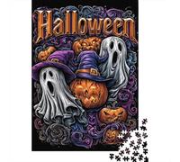 1000 Piece Jigsaw Puzzles for Teenagers Jigsaw Halloween Ghosts & Pumpkins Jigsaw Relaxing Games A Work of Art Unique Birthday And Gifts 38x26cm/1000pcs