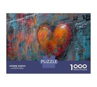 1000 Piece Jigsaw Puzzles for Teenagers Jigsaw Heart Graffiti on Wall Teenager Puzzles Hands-on Game Wall Decoration Unique Birthday And Gifts 70x50cm/1000pcs