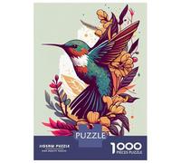1000 Piece Jigsaw Puzzles for Teenagers Jigsaw Hummingbird Flowers Jigsaw for Adults Hands-on Game But Fun And Humorous Help The Brain Exercise 38x26cm/1000pcs