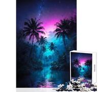 1000 Piece Jigsaw Puzzles for Teenagers Jigsaw Island Sunset Serenade Educational Toy Gifts Ideas Hands-on Game Artists Collection, Fine Art Size 38x52cm