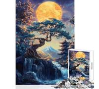 1000 Piece Jigsaw Puzzles for Teenagers Jigsaw Japanese Fuji Bonsai Tree Pagoda Educational Game Pattern Assembly Toy Wall Decor Birthday Present,Travel Gifts, (38X26CM)