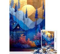 1000 Piece Jigsaw Puzzles for Teenagers Jigsaw Japanese Landscape with Temple And Trees Educational Games Analysis And Logic DIY Toys with Matching Poster And Trivia Sheet (38X52CM)
