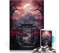 1000 Piece Jigsaw Puzzles for teenagers Jigsaw Japanese Torii Gate Night Schwierig Schwer Gutes Geschenk52x38cm