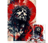 1000 Piece Jigsaw Puzzles for Teenagers Jigsaw Jesus Christ Relaxing Games Home Decoration Home Decoration Toys Parent-child Interaction (38x52cm)