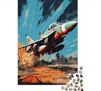 1000 Piece Jigsaw Puzzles for Teenagers Jigsaw Jet Fighter Takeoff Artwork Adult Jigsaw Puzzle DIY Toys Hand Speed Race Help The Brain Exercise 70x50cm/1000pcs