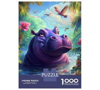 1000 Piece Jigsaw Puzzles for Teenagers Jigsaw Jungle Hippo Serenity Teenager Puzzles Relaxing Games For Family Fun Deal As Gifts for The Whole Family 70x50cm/1000pcs