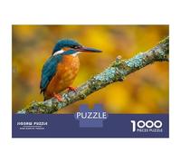 1000 Piece Jigsaw Puzzles for Teenagers Jigsaw Kingfisher Perched on Mossy Branch Puzzles for Adults Toy Wall Decor Stress Reliever Unique Birthday And Gifts 52x38cm/1000pcs