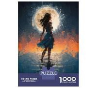 1000 Piece Jigsaw Puzzles for Teenagers Jigsaw Lady in The Moon Puzzles for Adults Toy Wall Decor Stress Reliever Unique Birthday And Gifts 70x50cm/1000pcs