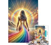 1000 Piece Jigsaw Puzzles for Teenagers Jigsaw Leading The Rainbow Challenging Game Toys Fun Games A Work of Art Gifts Ideas (Size 38x26cm)