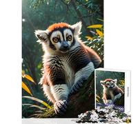 1000 Piece Jigsaw Puzzles for Teenagers Jigsaw Lemur Primates Toy Wall Decor Birthday Gifts Educational Game Help The Brain Exercise Size 50x75cm