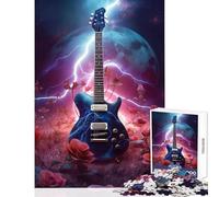 1000 Piece Jigsaw Puzzles for Teenagers Jigsaw Lightning Space Guitar Educational Toy Gifts Ideas Hands-on Game Artists Collection, Fine Art Size 38x52cm