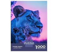 1000 Piece Jigsaw Puzzles for Teenagers Jigsaw Lioness And Cub Jigsaw Puzzle Anti-Stress Toys Wall Decoration for Birthday, Chrismas 70x50cm/1000pcs