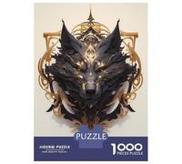 1000 Piece Jigsaw Puzzles for Teenagers Jigsaw Lord Black Wolf Head Jigsaw for Adults Hands-on Game But Fun And Humorous Help The Brain Exercise 52x38cm/1000pcs