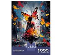1000 Piece Jigsaw Puzzles for Teenagers Jigsaw Lost Butterfly Girl Jigsaw for Adults Hands-on Game But Fun And Humorous Help The Brain Exercise 52x38cm/1000pcs
