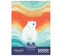 1000 Piece Jigsaw Puzzles for Teenagers Jigsaw Lost Polar Bear Adult Puzzles Relax Games Presents for Women Help The Brain Exercise 70x50cm/1000pcs