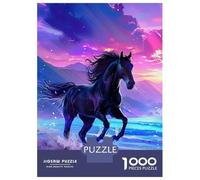 1000 Piece Jigsaw Puzzles for Teenagers Jigsaw Majestic Horse Galloping at Sunset Jigsaw for Adults Hands-on Game But Fun And Humorous Help The Brain Exercise 38x26cm/1000pcs