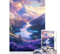 1000 Piece Jigsaw Puzzles for Teenagers Jigsaw Majestic Mountain Landscape with River Educational Toy Birthday Gift Brain Teaser Game Help The Brain Exercise size 38x52cm