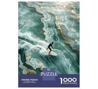 1000 Piece Jigsaw Puzzles for Teenagers Jigsaw Marbel Gold Gilded Surf Jigsaw for Adults Hands-on Game But Fun And Humorous Help The Brain Exercise 70x50cm/1000pcs